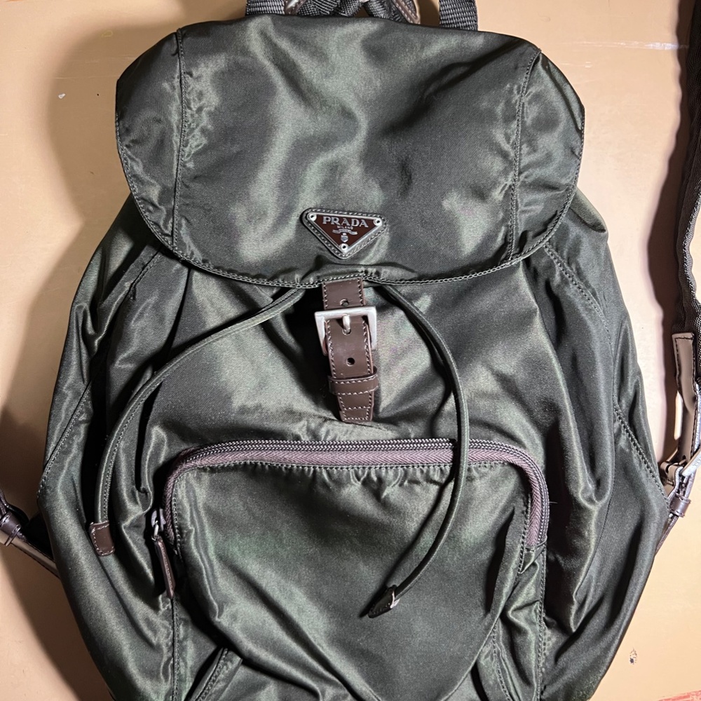 Prada Tessuto Drawstring Backpack Bag - image 5